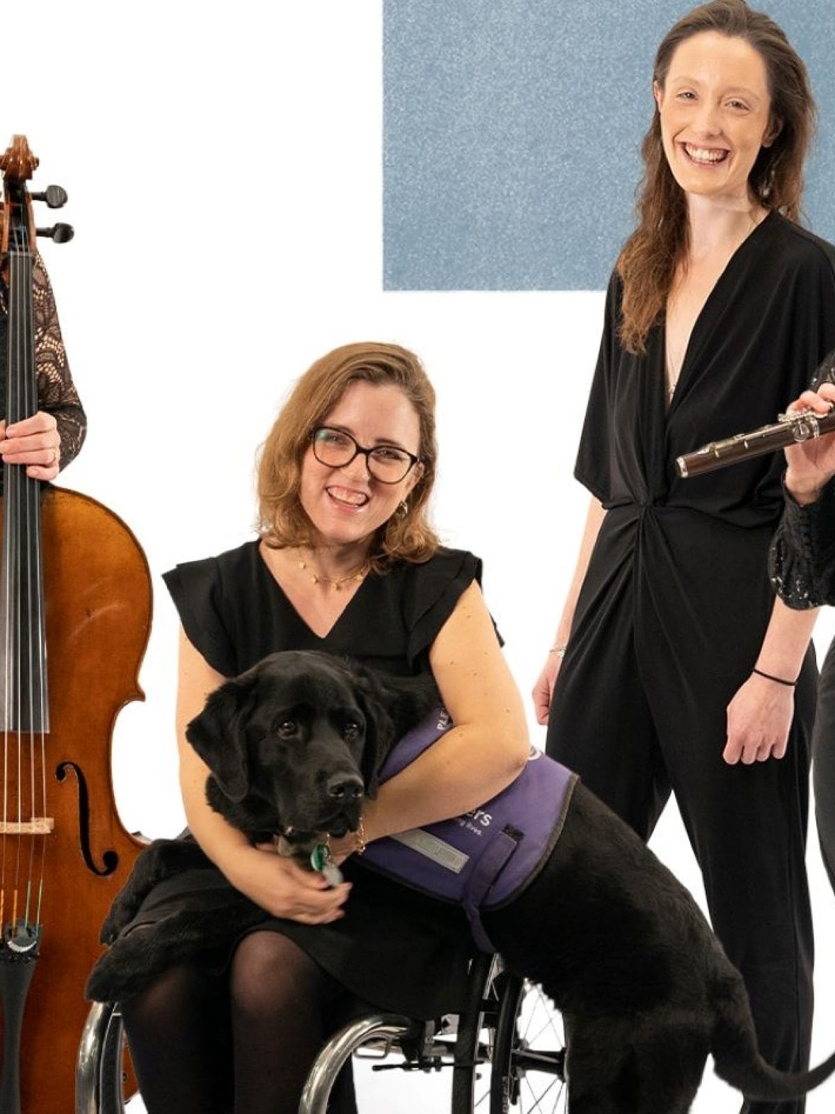 A group of disabled musicians wearing black