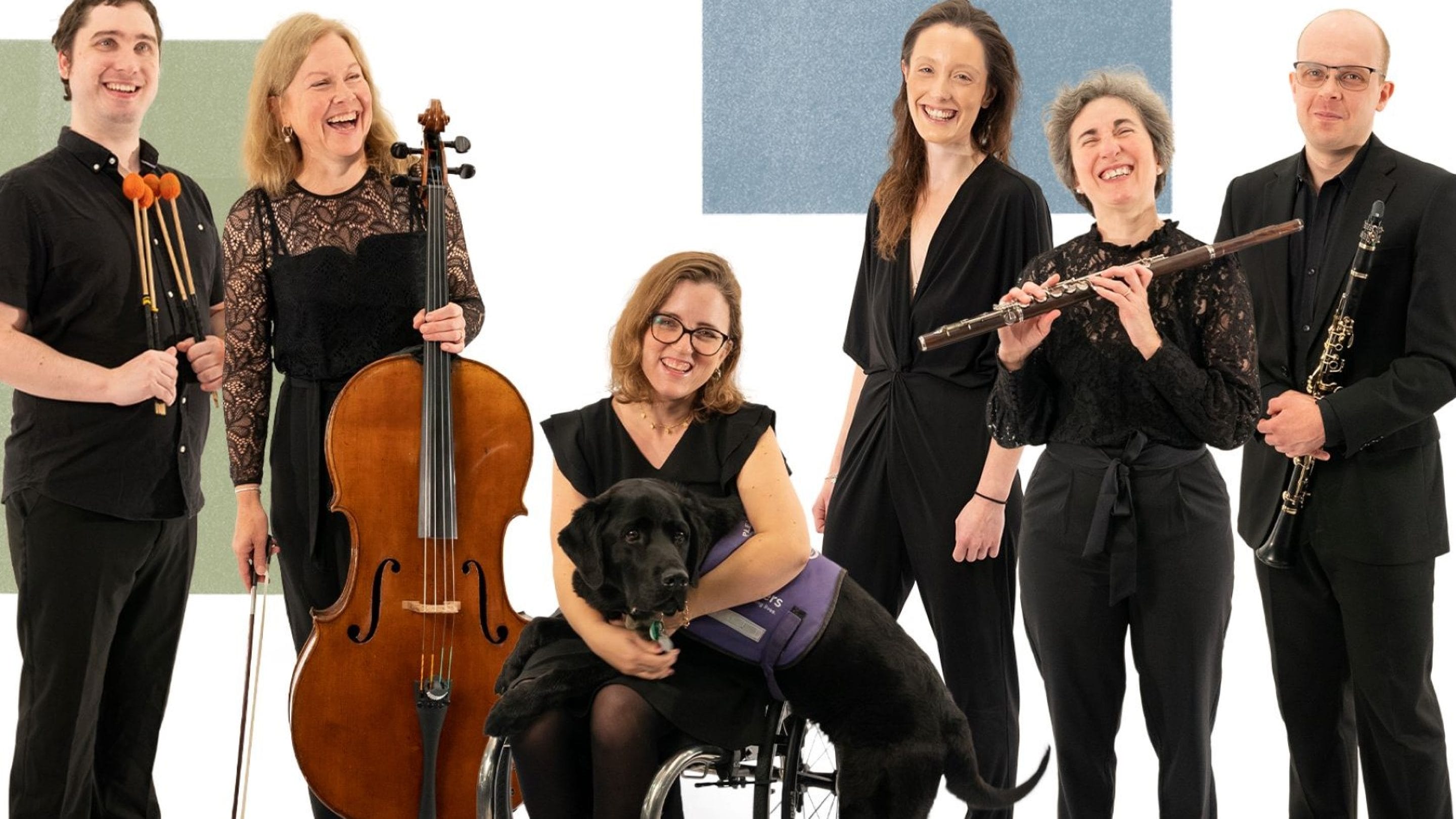 A group of disabled musicians wearing black